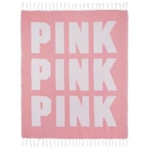 PINK Victoria's Secret Bedding - PINK Victoria's Secret Fringe Beach Blanket Coral PINK Victoria's Secret Bedding - PINK Victoria's Secret Fringe Beach Blanket Coral